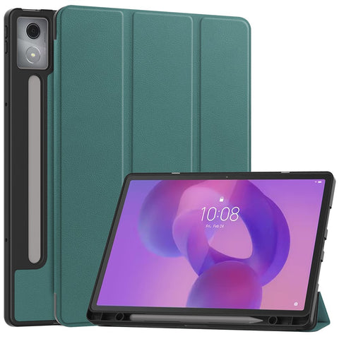 For Lenovo Idea Tab Pro Case Tri-Fold Stand Leather + PC Tablet Cover with Pen Holder