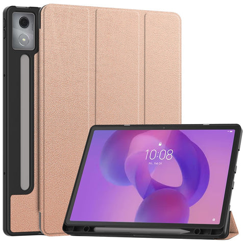 For Lenovo Idea Tab Pro Case Tri-Fold Stand Leather + PC Tablet Cover with Pen Holder