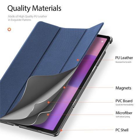 DUX DUCIS For Lenovo Idea Tab Pro Case  Domo Series Tri-fold Stand PU Leather Protective Tablet Cover