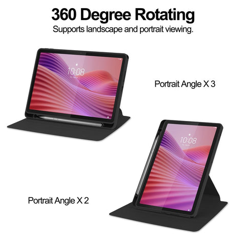 For Lenovo Tab TB311FU Case 360° Rotary Stand PU Leather+Acrylic Tablet Cover (Without Keyboard)