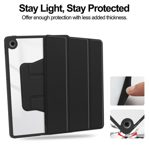 For Lenovo Tab TB311FU Case 360° Rotary Stand PU Leather+Acrylic Tablet Cover (Without Keyboard)