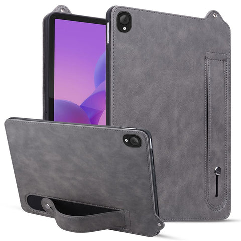 For Lenovo Tab K10C / Tab E10C Case Hand Strap Kickstand Leather Tablet Cover