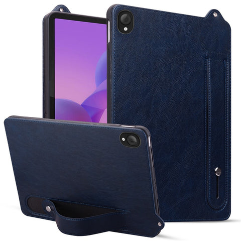 For Lenovo Tab K10C / Tab E10C Case Hand Strap Kickstand Leather Tablet Cover