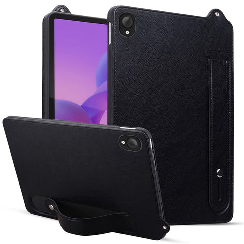 For Lenovo Tab K10C / Tab E10C Case Hand Strap Kickstand Leather Tablet Cover