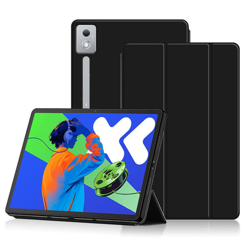 For Lenovo Idea Tab Pro / Xiaoxin Pad Pro 12.7 (2025) Case PU Leather TPU Back Trifold Stand Tablet Cover
