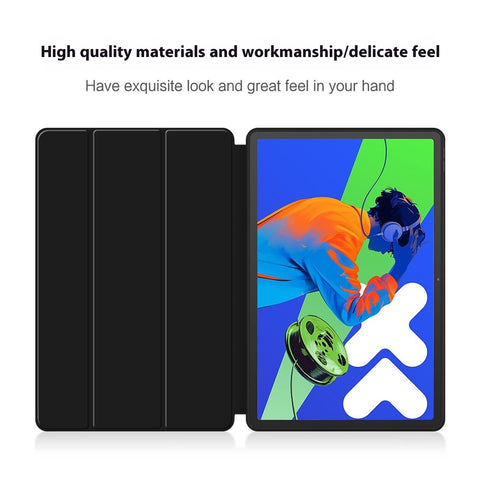 For Lenovo Idea Tab Pro / Xiaoxin Pad Pro 12.7 (2025) Case PU Leather TPU Back Trifold Stand Tablet Cover