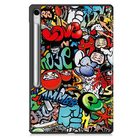 For Samsung Galaxy Tab S10 FE+ Case Pattern Print Leather Stand Tablet Cover