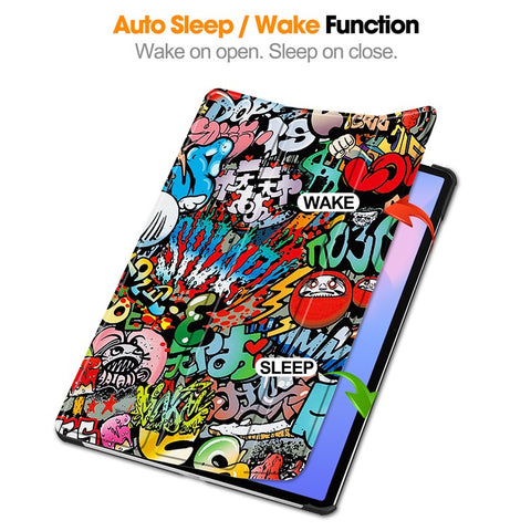 For Samsung Galaxy Tab S10 FE+ Case Pattern Print Leather Stand Tablet Cover