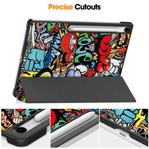 For Samsung Galaxy Tab S10 FE+ Case Pattern Print Leather Stand Tablet Cover