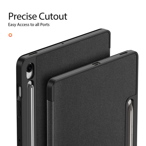 DUX DUCIS For Samsung Galaxy Tab S10 FE+ Case  Domo Series Tri-fold Stand PU Leather Tablet Cover