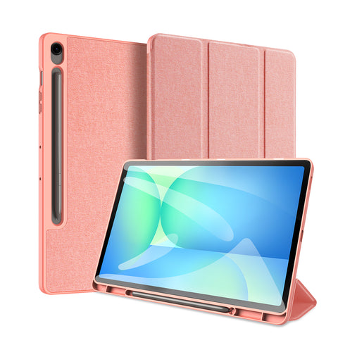 DUX DUCIS For Samsung Galaxy Tab S10 FE+ Case  Domo Series Tri-fold Stand PU Leather Tablet Cover