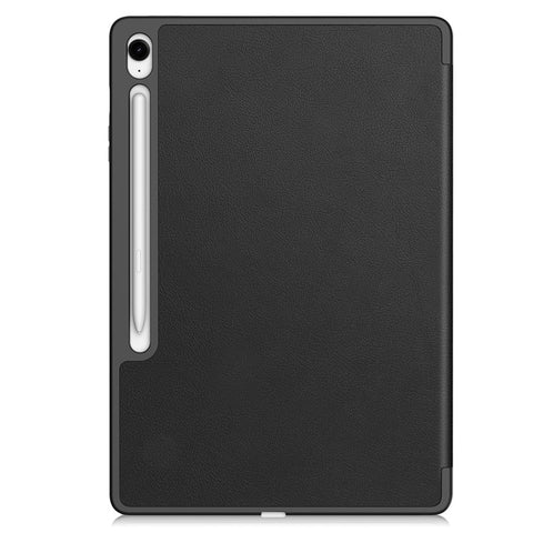 For Samsung Galaxy Tab S10 FE+ Stand Case Shock-Absorbent Leather Tablet Cover with Pen Slot