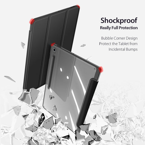 DUX DUCIS For Samsung Galaxy Tab S10 FE+ Case  TOBY Series Tri-fold Stand PU Leather Tablet Cover