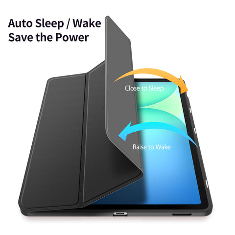DUX DUCIS For Samsung Galaxy Tab S10 FE+ Case  TOBY Series Tri-fold Stand PU Leather Tablet Cover