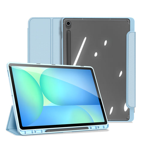 DUX DUCIS For Samsung Galaxy Tab S10 FE+ Case  TOBY Series Tri-fold Stand PU Leather Tablet Cover