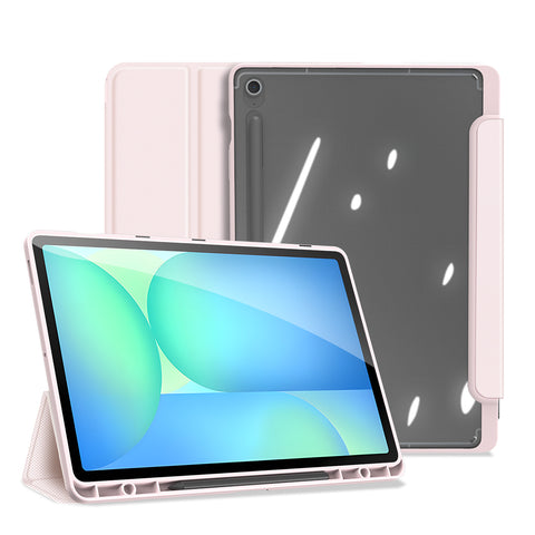 DUX DUCIS For Samsung Galaxy Tab S10 FE+ Case  TOBY Series Tri-fold Stand PU Leather Tablet Cover