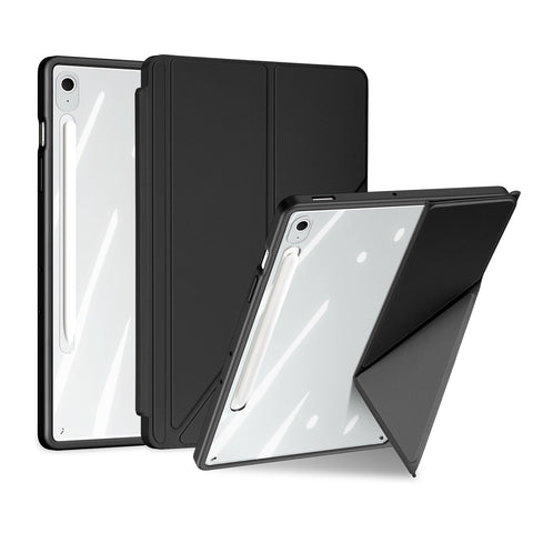 DUX DUCIS For Samsung Galaxy Tab S10 FE+ Case  Magi Series Detachable Origami Stand Leather+PC+TPU Clear Back Cover
