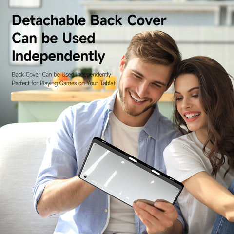 DUX DUCIS For Samsung Galaxy Tab S10 FE+ Case  Magi Series Detachable Origami Stand Leather+PC+TPU Clear Back Cover