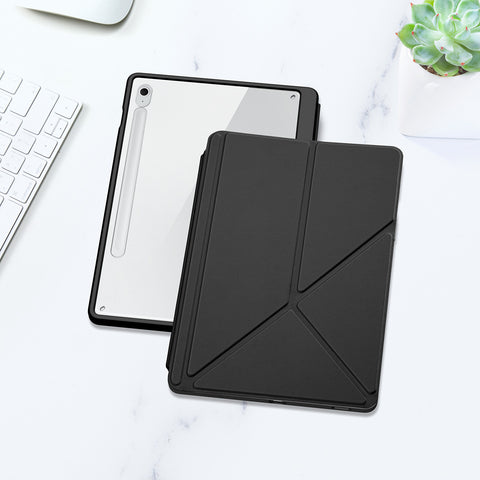 DUX DUCIS For Samsung Galaxy Tab S10 FE+ Case  Magi Series Detachable Origami Stand Leather+PC+TPU Clear Back Cover
