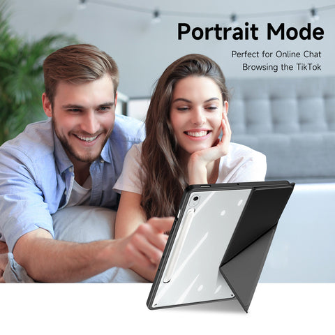 DUX DUCIS For Samsung Galaxy Tab S10 FE+ Case  Magi Series Detachable Origami Stand Leather+PC+TPU Clear Back Cover