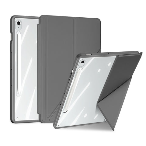DUX DUCIS For Samsung Galaxy Tab S10 FE+ Case  Magi Series Detachable Origami Stand Leather+PC+TPU Clear Back Cover