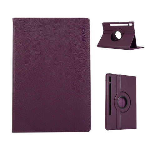 ENKAY HAT PRINCE For Samsung Galaxy Tab S9 FE / Galaxy Tab S9 / Galaxy Tab S10 FE Tablet Case   Litchi Texture PU Leather Cover Stand