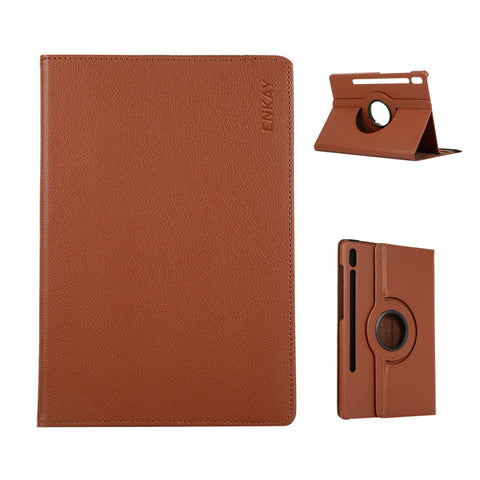 ENKAY HAT PRINCE For Samsung Galaxy Tab S9 FE / Galaxy Tab S9 / Galaxy Tab S10 FE Tablet Case   Litchi Texture PU Leather Cover Stand