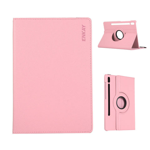 ENKAY HAT PRINCE For Samsung Galaxy Tab S9 Ultra / Galaxy Tab S8 Ultra / Galaxy Tab S10 Ultra Tablet Case   Litchi Texture PU Leather Cover Stand