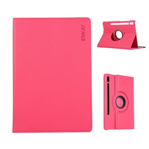 ENKAY HAT PRINCE For Samsung Galaxy Tab S9 Ultra / Galaxy Tab S8 Ultra / Galaxy Tab S10 Ultra Tablet Case   Litchi Texture PU Leather Cover Stand