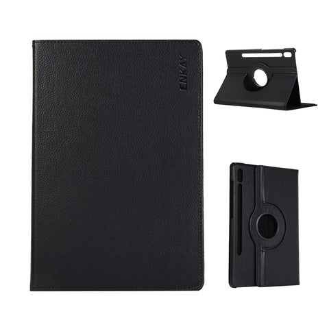 ENKAY HAT PRINCE For Samsung Galaxy Tab S9 FE+ / Galaxy Tab S9+ / Galaxy Tab S10+ Tablet Case   Litchi Texture PU Leather Cover Stand