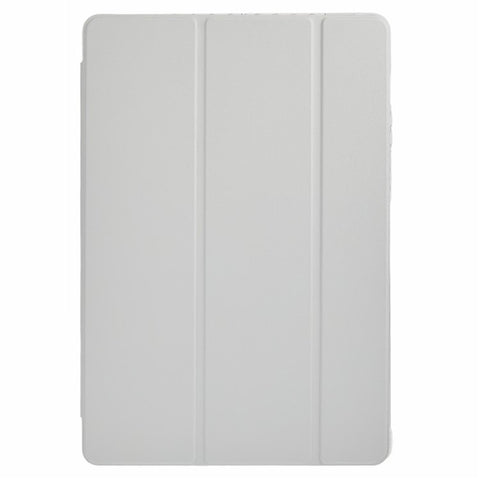For Samsung Galaxy Tab S10 FE+ Case Tri-Fold Stand Leather + TPU + Acrylic Clear Back Tablet Cover