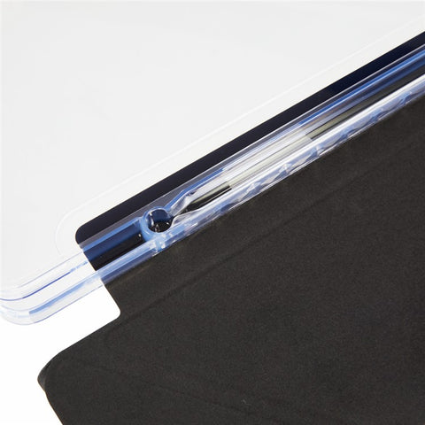 For Samsung Galaxy Tab S10 FE+ Case PU Leather Origami Stand Clear Tablet Cover