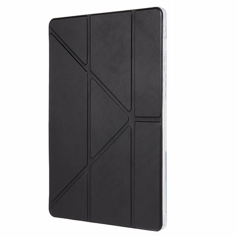 For Samsung Galaxy Tab S10 FE+ Case PU Leather Origami Stand Clear Tablet Cover
