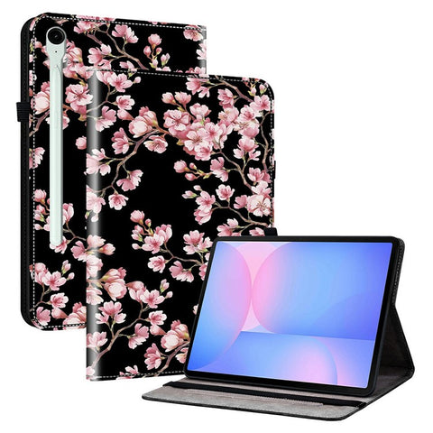 For Samsung Galaxy Tab S10 FE+ Leather Case Pattern Printed Stand Tablet Cover with Card Slots