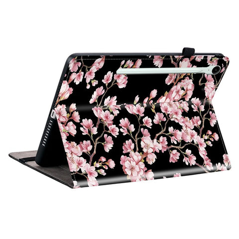For Samsung Galaxy Tab S10 FE+ Leather Case Pattern Printed Stand Tablet Cover with Card Slots