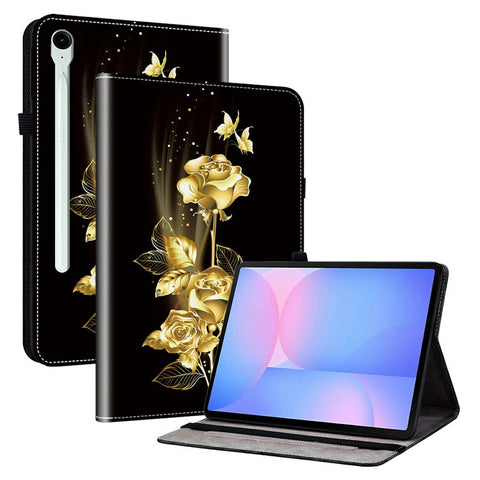 For Samsung Galaxy Tab S10 FE+ Leather Case Pattern Printed Stand Tablet Cover with Card Slots