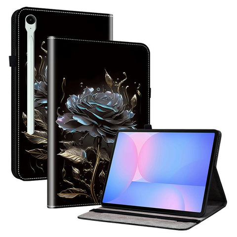 For Samsung Galaxy Tab S10 FE+ Leather Case Pattern Printed Stand Tablet Cover with Card Slots
