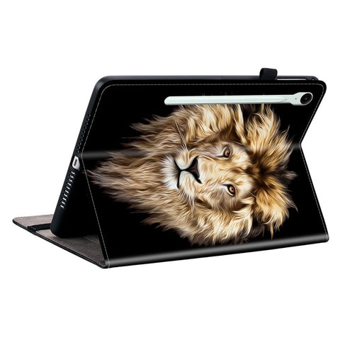 For Samsung Galaxy Tab S10 FE+ Leather Case Pattern Printed Stand Tablet Cover with Card Slots