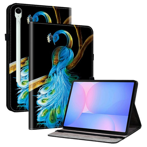 For Samsung Galaxy Tab S10 FE+ Leather Case Pattern Printed Stand Tablet Cover with Card Slots