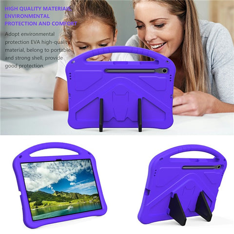 For Samsung Galaxy Tab S10 FE+ Case EVA Tablet Cover with Handle Kickstand Children Friendly