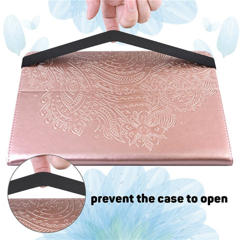 For Samsung Galaxy Tab S10 FE+ Case Peacock Flower Pattern Card Holder Leather Tablet Cover