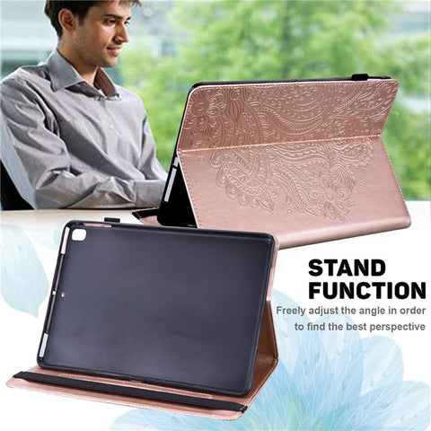 For Samsung Galaxy Tab S10 FE+ Case Peacock Flower Pattern Card Holder Leather Tablet Cover