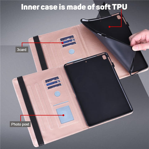 For Samsung Galaxy Tab S10 FE+ Case Peacock Flower Pattern Card Holder Leather Tablet Cover