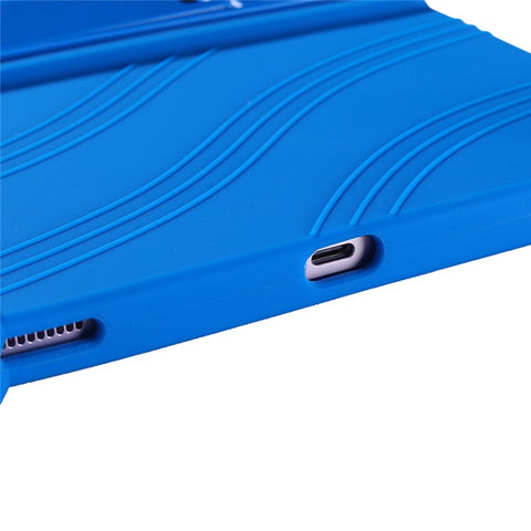 For Samsung Galaxy Tab S10 FE+ Silicone Case with Kickstand Rugged Protective Cover