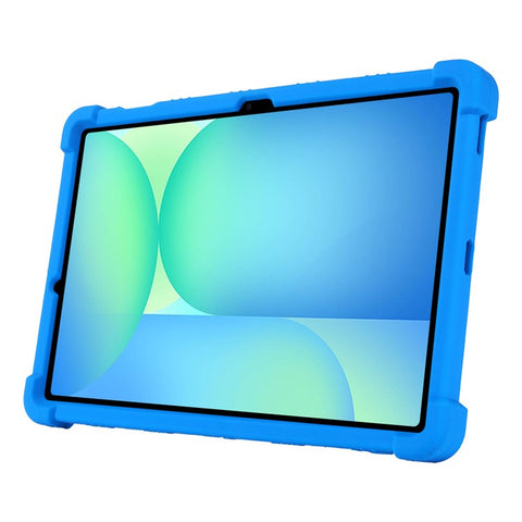For Samsung Galaxy Tab S10 FE+ Silicone Case with Kickstand Rugged Protective Cover