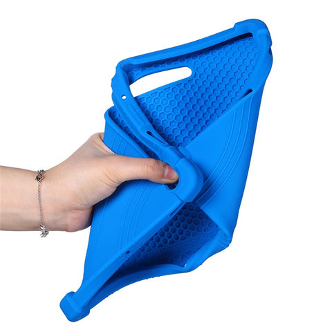 For Samsung Galaxy Tab S10 FE+ Silicone Case with Kickstand Rugged Protective Cover
