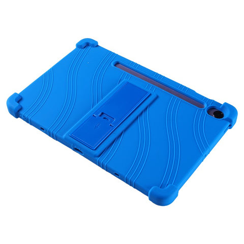 For Samsung Galaxy Tab S10 FE+ Silicone Case with Kickstand Rugged Protective Cover