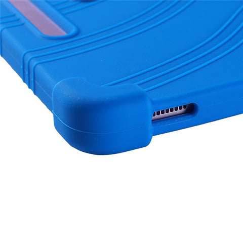 For Samsung Galaxy Tab S10 FE+ Silicone Case with Kickstand Rugged Protective Cover
