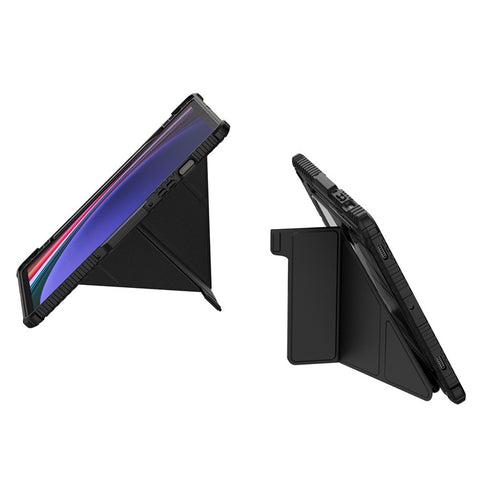NILLKIN Bumper Leather Case Pro for Samsung Galaxy Tab S10 FE / S9 Slide Camera Lid Origami Stand Tablet Cover Auto Wake  /  Sleep