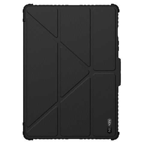 NILLKIN Bumper Leather Case Pro for Samsung Galaxy Tab S10 FE / S9 Slide Camera Lid Origami Stand Tablet Cover Auto Wake  /  Sleep